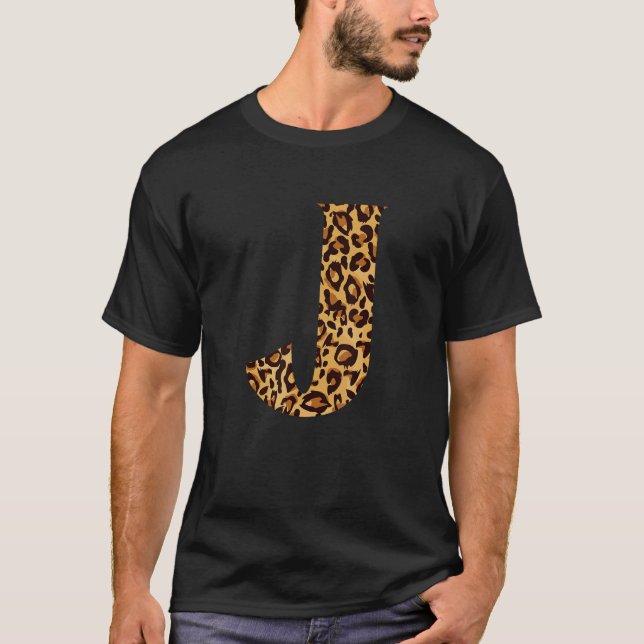 Leopard Alphabet J Skollärare Studenter Kids T Shirt (Framsida)