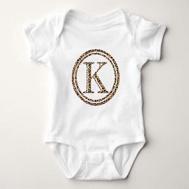 leopard alphabet K Tee Shirt (Framsida)