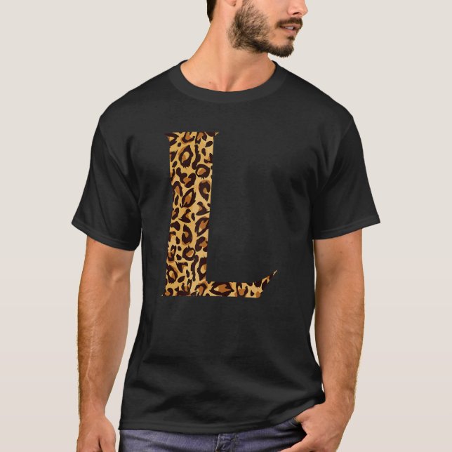 Leopard Alphabet L Skollärare Studenter Kids T Shirt (Framsida)