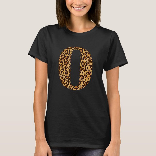 Leopard Alphabet O Skollärare Studenter Kids T Shirt (Framsida)