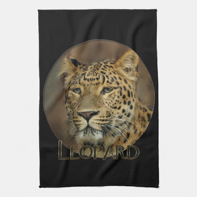 Leopard Älskare Art Kökshandduk (Vertikal)