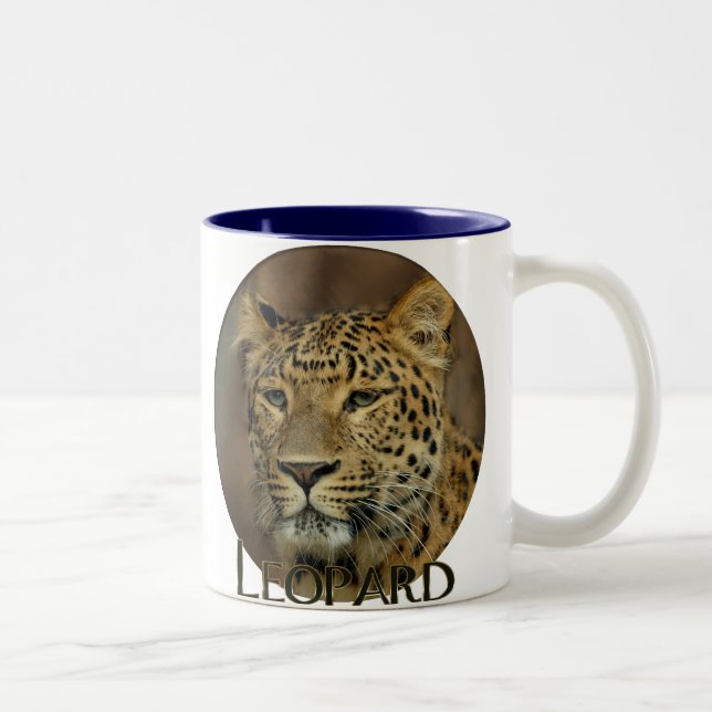 Leopard Älskare Art Två-Tonad Mugg (Höger)