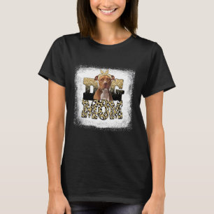 Leopard American Stafford Terrier Mamma Mor" T Shirt