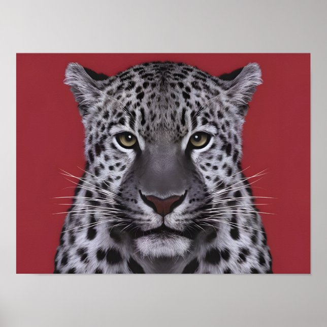 Leopard Animal Ansikte i Cinematic Stil. Poster (Framsidan)