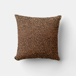 Leopard Animal Black Bronze Honung African Päls Kudde
