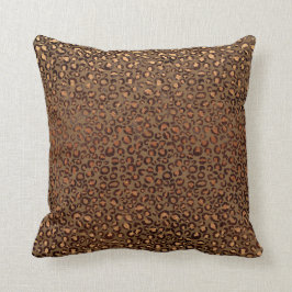 Leopard Animal Black Bronze Honung African Päls Kudde