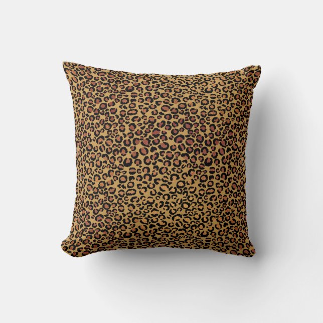 Leopard Animal Black Honung Guld Bronze African Kudde (Framsida)