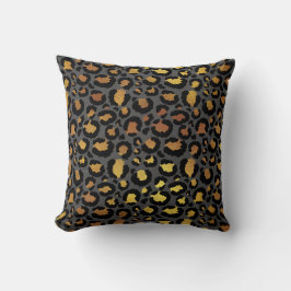 Leopard Animal Black Honung Guld Graphite African Kudde