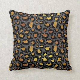 Leopard Animal Black Honung Guld Graphite African Kudde
