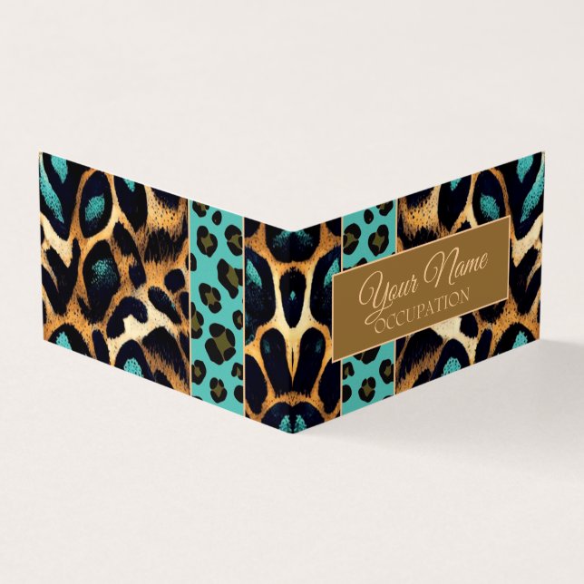 LEOPARD Animal Print - Affärskort Visitkort (Utsida)