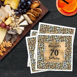 Leopard Animal Print Birthday Pappersservett