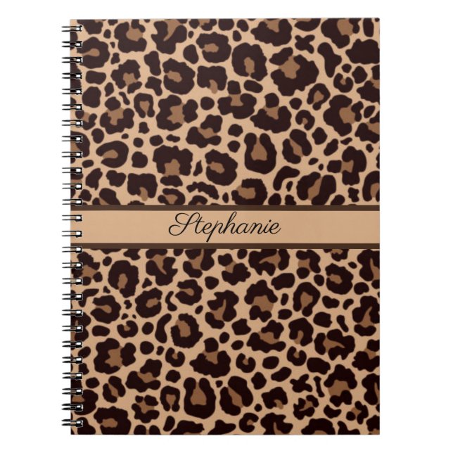 Leopard Animal Print Cheetah Ro Guld Trendig chic Anteckningsbok (Framsidan)