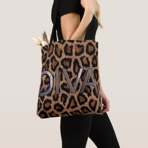 Leopard Animal Print Diva Tote Tygkasse