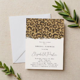 Leopard Animal Print Inbjudningskort för möhippan