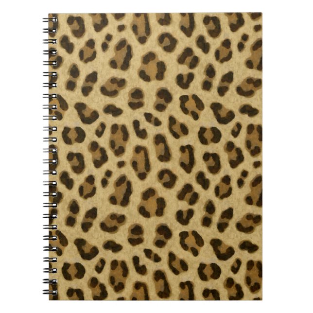 Leopard Animal Print Skin Mönster Anteckningsbok (Framsidan)