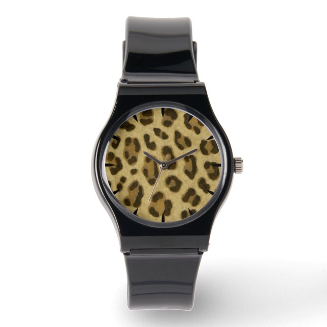Leopard Animal Print Skin Mönster Armbandsur (Framsida)