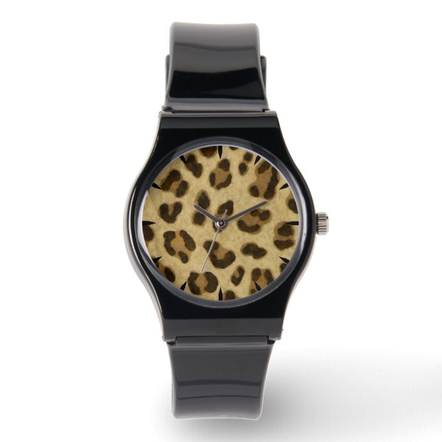Leopard Animal Print Skin Mönster Armbandsur (Framsida)