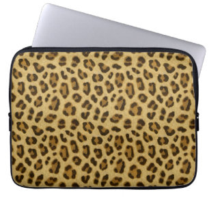 Leopard Animal Print Skin Mönster Laptop Fodral