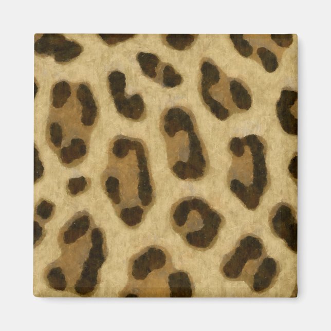 Leopard Animal Print Skin Mönster Magnet (Framsidan)