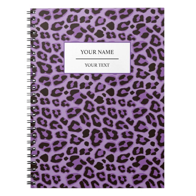 Leopard Animal Print Skin Mönster Notebook Anteckningsbok (Framsidan)