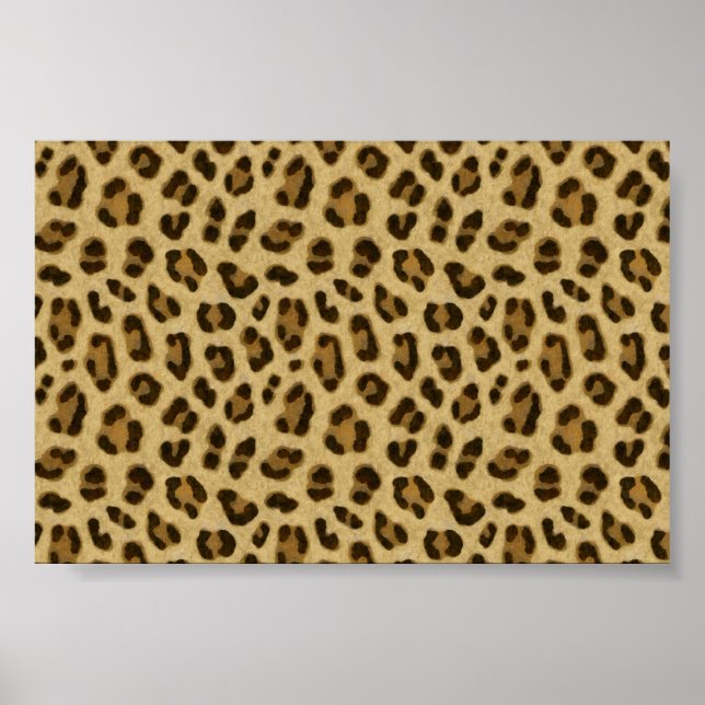 Leopard Animal Print Skin Mönster Poster (Framsidan)