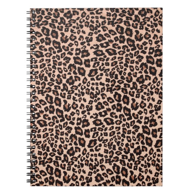 Leopard Animal Print Spiral Notebook School/Office Anteckningsbok (Framsidan)