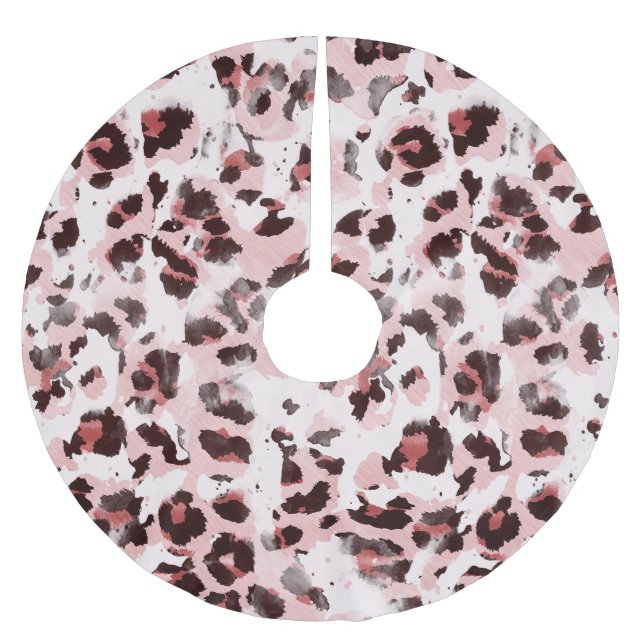 Leopard Animal Skin: Tie Dye Elegance. Julgransmatta Borstad Polyester (Framsidan)