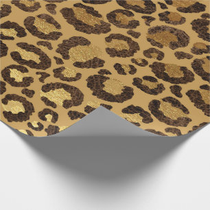 Leopard Animal White Guld Black honey Lux Presentpapper