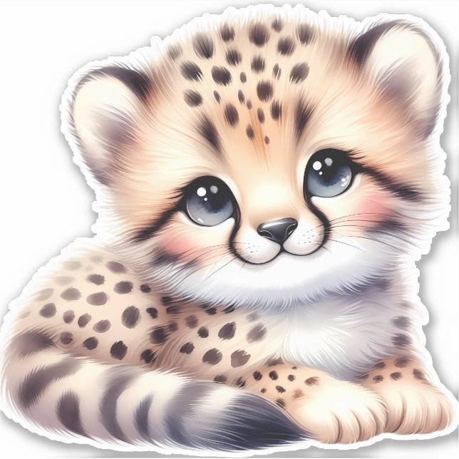 Leopard anpassad klippning Scrapbooking dekal (Framsida)