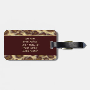 Leopard (anpassade) bagagebricka