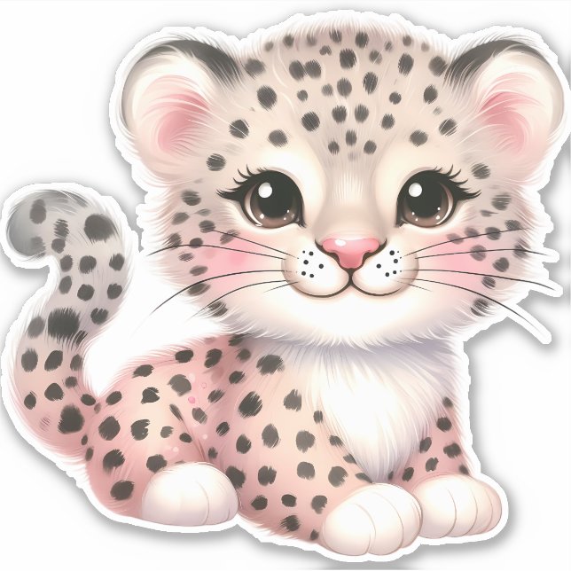 Leopard-Anpassningsbar Skrapbooking Sticker Klistermärken (Framsida)