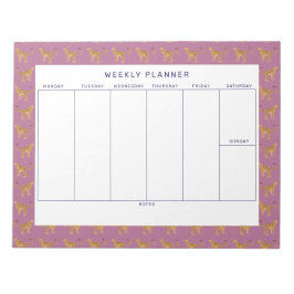 Leopard, Anteckningsblocket Cheetah Weekly Planner Anteckningsblock