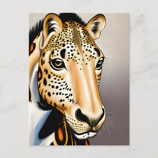 Leopard Appaloosa Funny AI Generated Art Vykort (Framsida)