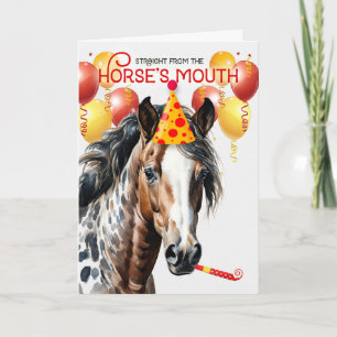 Leopard Appaloosa Horse Funny Birthday Kort