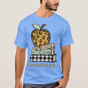 Leopard Apple EDUCATOR LIFE Back to school Classic T Shirt