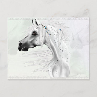 Leopard Appy och White Feathers-vykort Vykort