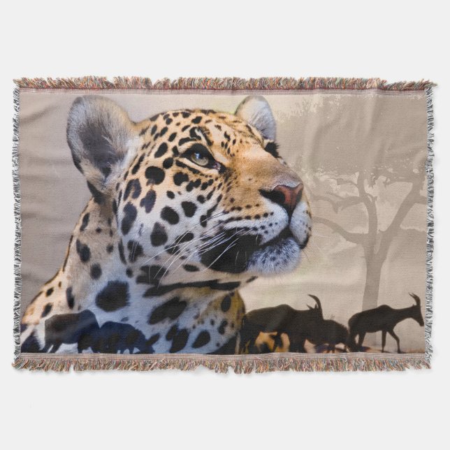Leopard Art 1 Throw Blanket Filt (Framsidan)