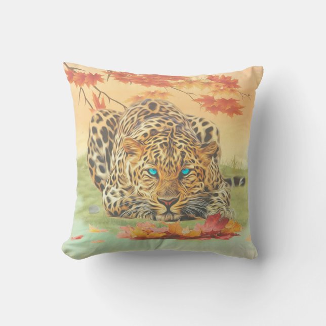 Leopard art kudde (Framsida)