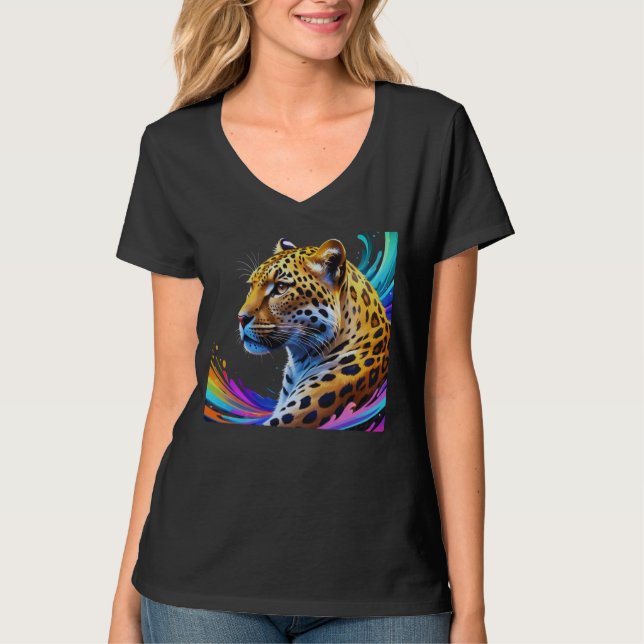 Leopard art t shirt (Framsida)