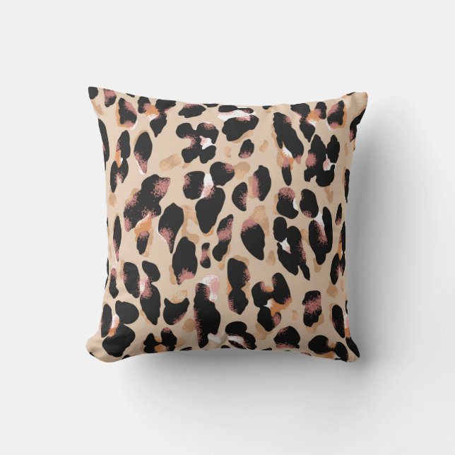 Leopard avtryck sömlös mönster kudde (Framsida)
