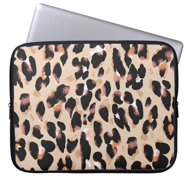 Leopard avtryck sömlös mönster laptop fodral (Framsidan)