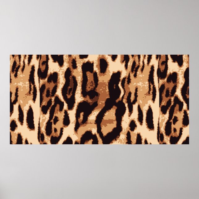 Leopard avtryck sömlös mönster poster (Framsidan)
