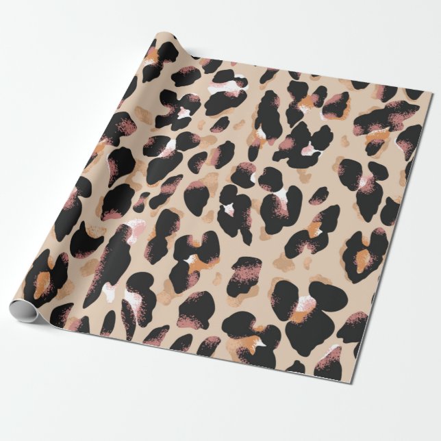 Leopard avtryck sömlös mönster presentpapper (Utrullad)