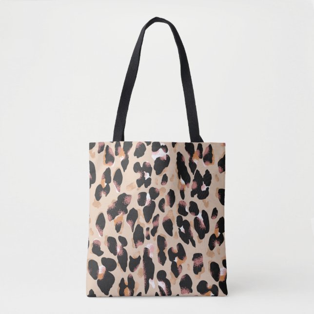 Leopard avtryck sömlös mönster tygkasse (Framsida)