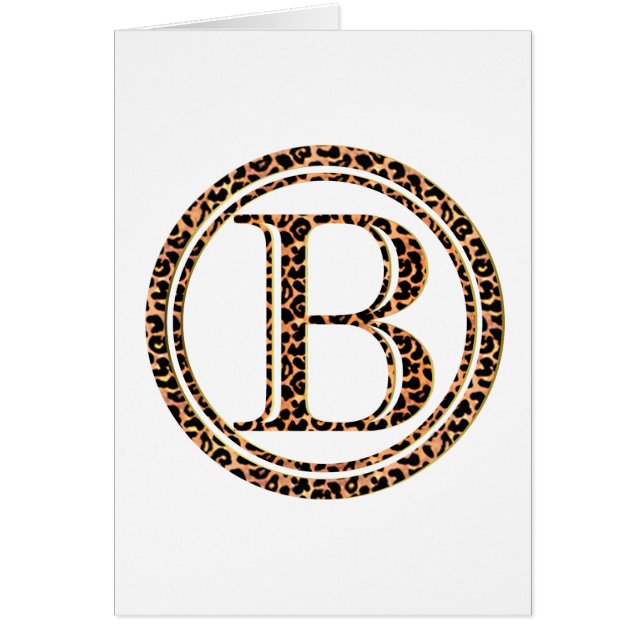leopard B Hälsningskort (Framsidan)