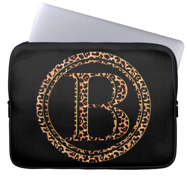leopard B Laptop Sleeve (Framsidan)