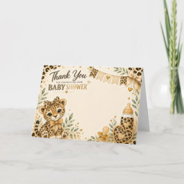 Leopard Baby shower tack Kort