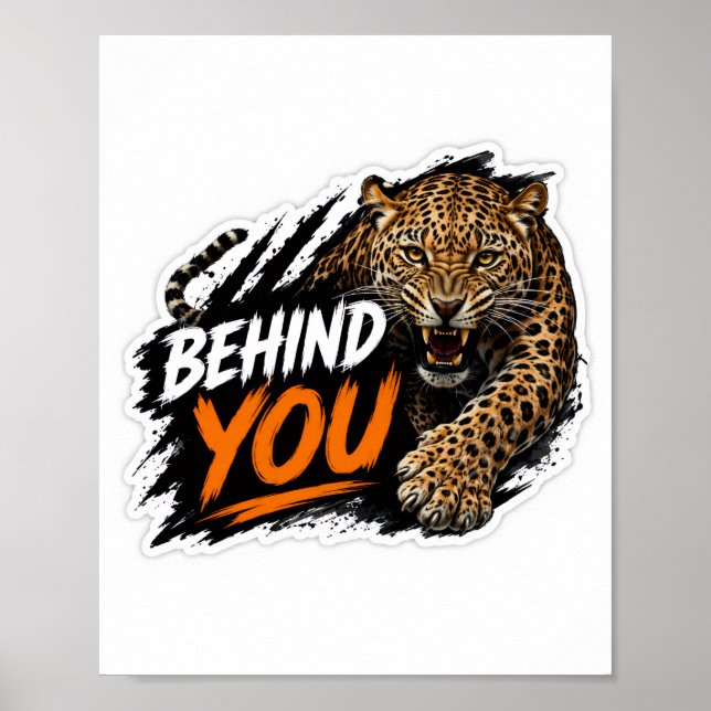 Leopard Bakom Dig  Poster (Framsidan)