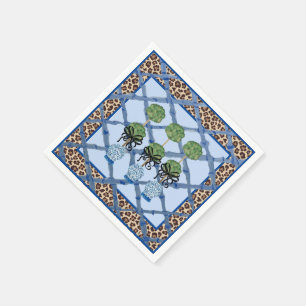 Leopard Bamboo Chinoiserie Ginger Burk Papper Pappersservett