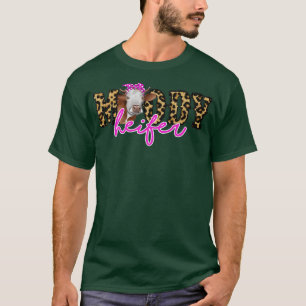Leopard Bandana Cow Moody Heifer Cow Älskare Farme T Shirt